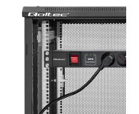 Qoltec Aluminiowa Listwa zasilająca RACK PDU 19'' 1U 16A 6xFR - 1257491 - zdjęcie 2